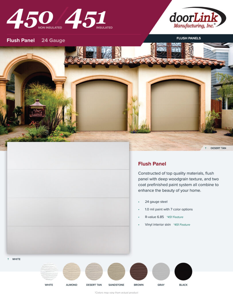 flush panel garage door